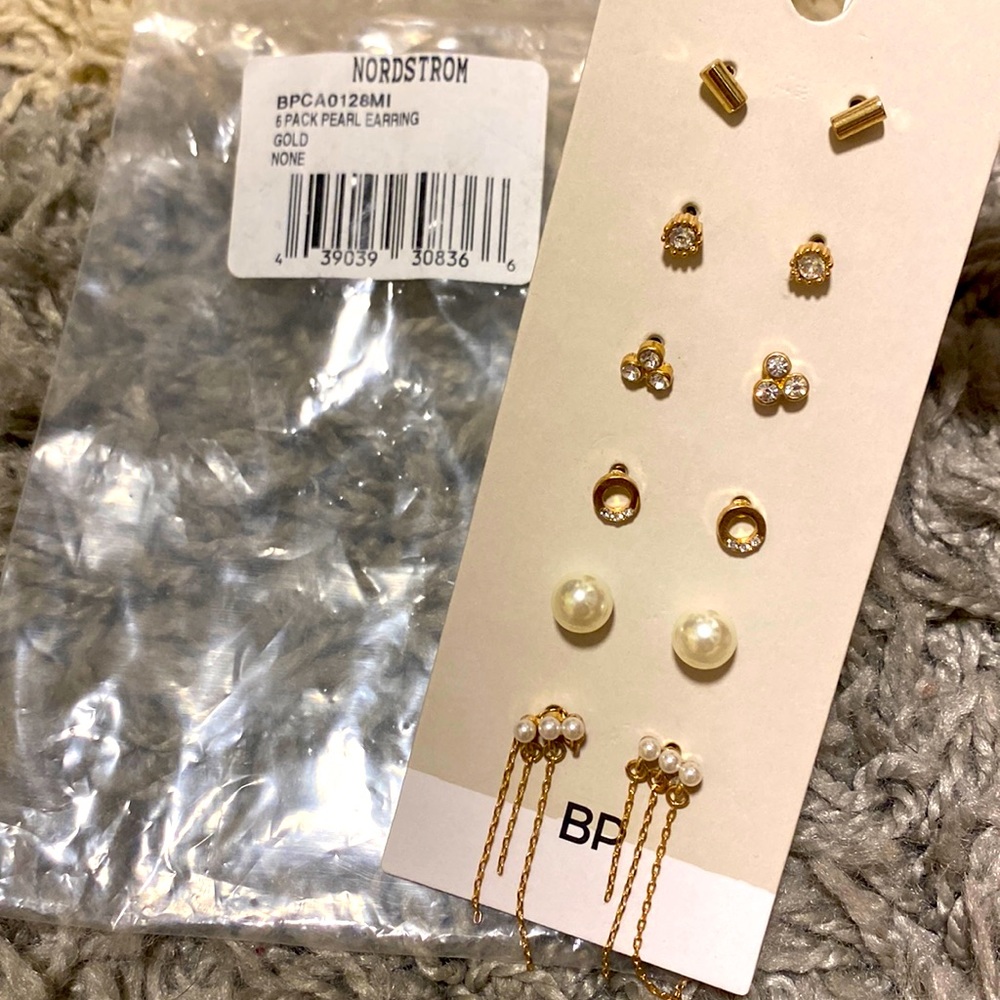 BP Earrings Gold 6 pack Pearl from Nordstrom